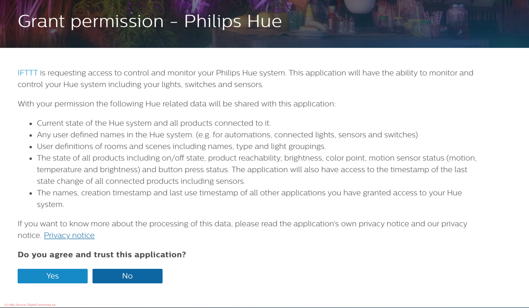 Philips Hue n'est pas IFTTT -